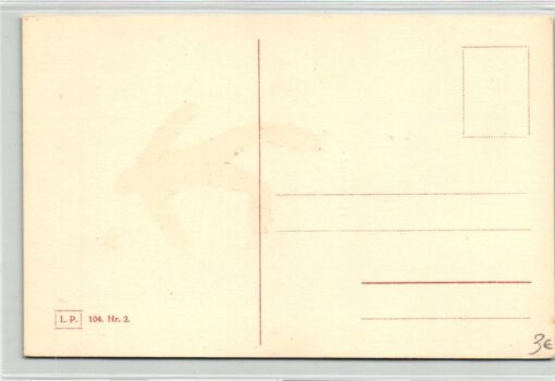 AK Postcard Ski, Ski Heil Küstlerkarte Schiläufer Paar LP 104 Nr 2 Skiing – Bild 2