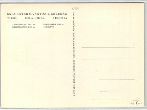 AK Postcard Ski, 23. Arlberg Kandahar 1928-1958 Slalom Tirol St. Anton Skiing – Bild 2