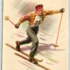 AK Postcard Ski, Tschchoslovakisches Olympisches Komittee CSR Olympic comitee Skiing