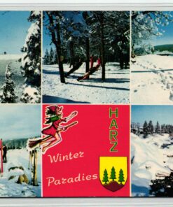AK Postcard Ski, Winterparadies Harz Altenau Langlaufzentrum Oberharz Skiing