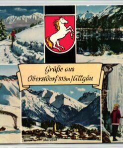 AK Postcard Ski, Oberstdorf Allgäu Kurort Wintersportplatz Skiing