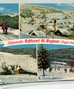 AK Postcard Ski, St. Englmar Bayrischer Wald Skiparadies Skiing