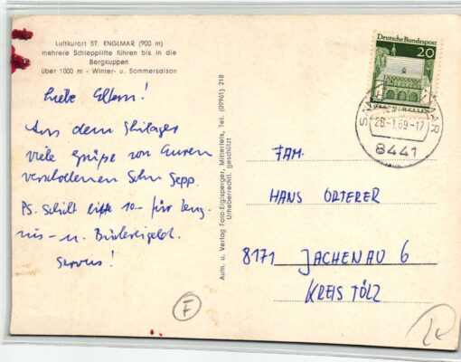 AK Postcard Ski, St. Englmar Bayrischer Wald Skiparadies Skiing – Bild 2