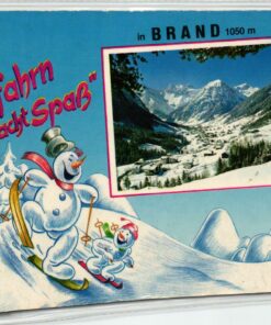 AK Postcard Ski, Schifahrn macht Spaß Brand Wintersport Skiing