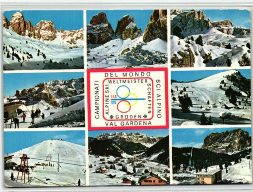 AK Postcard Ski, Campionati del Mondo Val Gardena Gröden Weltmeisterschaft 1970 Skiing