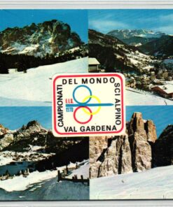 AK Postcard Ski, Campionati del Mondo Val Gardena Gröden WM Ghedina 1970 Skiing