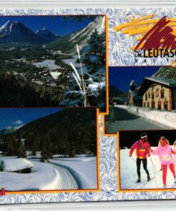 AK Postcard Ski, Leutasch Tirol Langlauf Olympiaregion Skiing