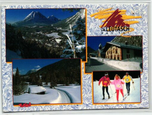 AK Postcard Ski, Leutasch Tirol Langlauf Olympiaregion Skiing
