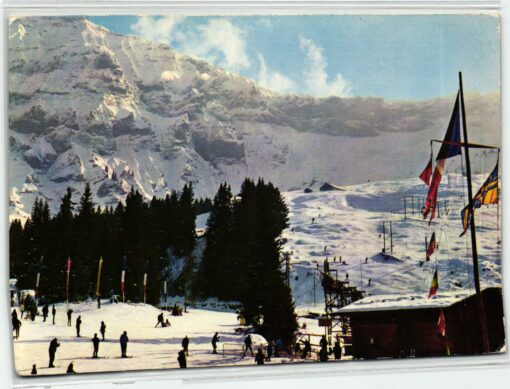 AK Postcard Ski, Meeve Hte Savoie Capitale du ski 1965 Skiing