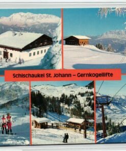 AK Postcard Ski, Schischaukel St. Johann Gernkofellifte Salzburg Skiing