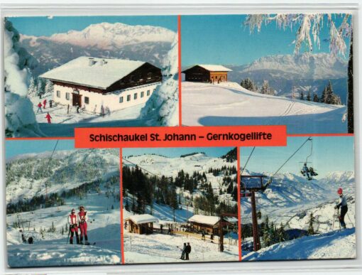 AK Postcard Ski, Schischaukel St. Johann Gernkofellifte Salzburg Skiing