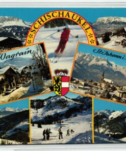 AK Postcard Ski, Schischaukel St. Johann Wagrain Dachstein Alpen Skiing