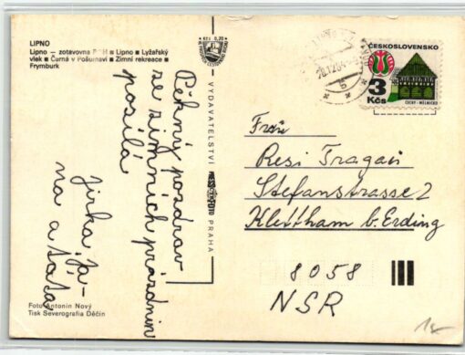 AK Postcard Ski, LipnoZimni Lyzarsky CSSR Skiing – Bild 2