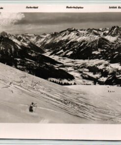 AK Postcard Ski, Bergpanorama Serles Habicht Zuckerhütl Ruderhofspitze Kalkkögel Skiing