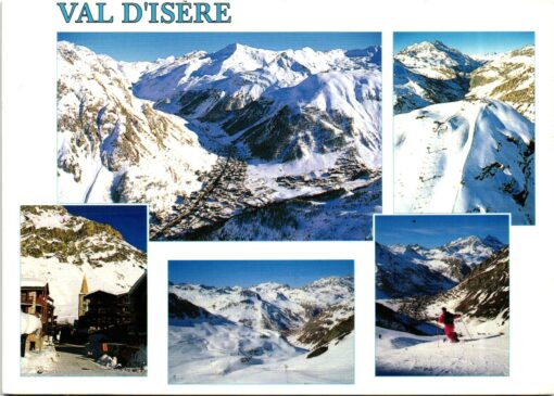 AK Postcard Ski, Val D'Isere Hiver Ete tennis montagne Skiing