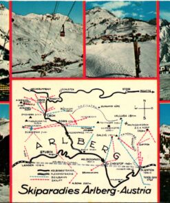 AK Postcard Ski, Schiparadies Arlberg Austria St. Anton Tirol Skiing