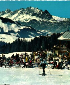 AK Postcard Ski, Fieberbrunn Schiparadies Streuböden Kaisergebirge Tirol Skiing