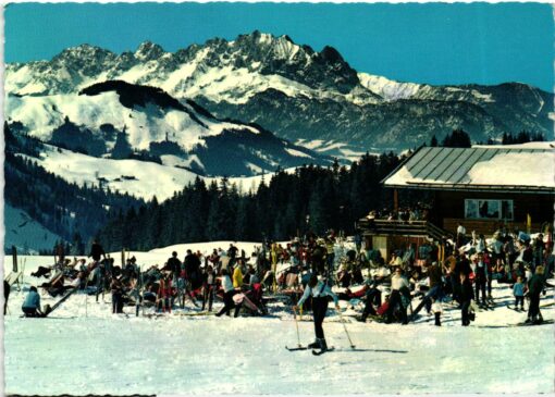 AK Postcard Ski, Fieberbrunn Schiparadies Streuböden Kaisergebirge Tirol Skiing