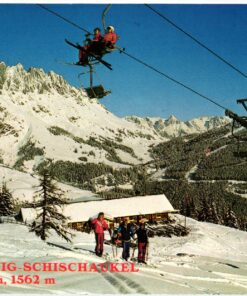 AK Postcard Ski, Hochkönig Schischaukel Karbachalm Salzburg Skiing