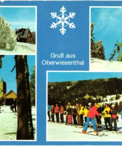 AK Postcard Ski, Oberwiesenthal Kurot Annaberg DDR Skiing