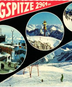 AK Postcard Ski, Zugspitze Zugspitzbahn Aussichtsturm Skiing