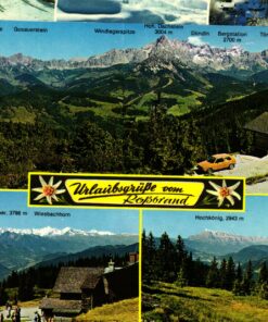 AK Postcard Ski, Panorama Roßbrand Radstädter Hütte Salzburg Skiing