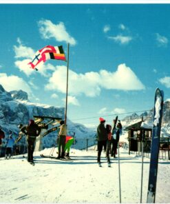 AK Postcard Ski, Dolomiti Val Badia Col Alto Passo Gardena Gröden Skiing