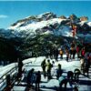 AK Postcard Ski, Dolomiti Val Badia Col Alto Gruppo Sella Skiing