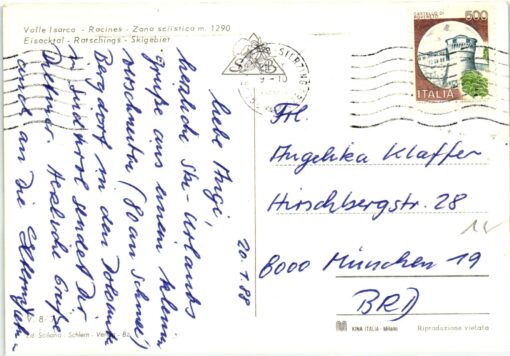 AK Postcard Ski, Eisacktal Ratschings Racines Valle Isarco Vipiteno Sterzing Skiing – Bild 2