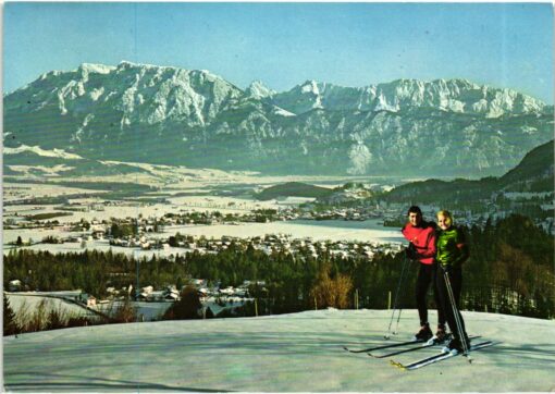 AK Postcard Ski, Luftkurort Oberaudorf am Inn Wilder Kaiser Skiing