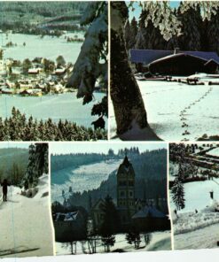 AK Postcard Ski, Fichtelgebirge Mehlmeisel Wintersport Erholung Skiing