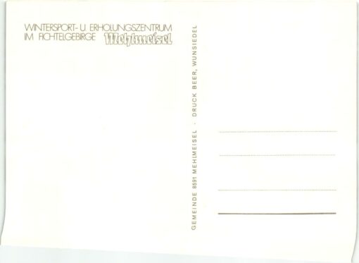 AK Postcard Ski, Fichtelgebirge Mehlmeisel Wintersport Erholung Skiing – Bild 2