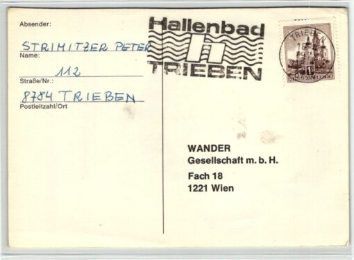 AK Postcard Ski, Ovomaltine Zwillingspärchen Trieben Skiing – Bild 2