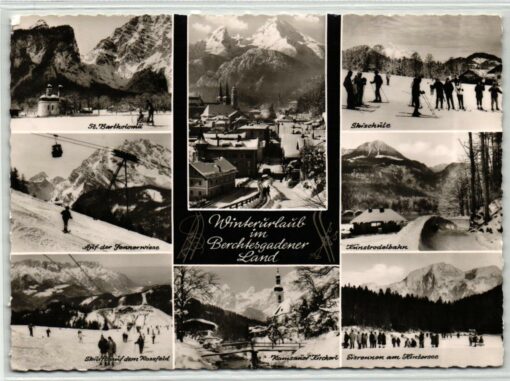 AK Postcard Ski, Winterurlaub Berchtesgadener Land Berchtesgaden Skiing