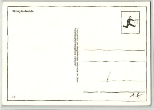 AK Postcard Ski, Starters lesson Skiing in Austria – Bild 2
