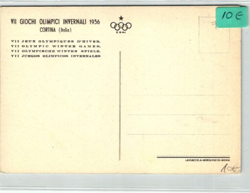 AK Postcard Ski, Giochi olimpici Cortina Ampezzo 1956 Olympia Olympic Winter Games Skiing – Bild 2