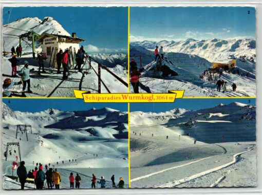 AK Postcard Ski, Schiparadies Wurmkogl Zwieselstein Sölden Hochgurgl Skiing