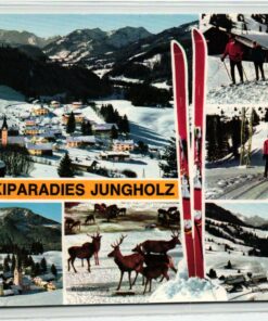 AK Postcard Ski, Skiparadies Jungholz Tirol Skiing