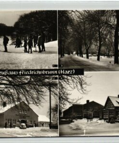 AK Postcard Ski, Friedrichsbrunn Harz Schilaufen Skiing