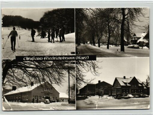AK Postcard Ski, Friedrichsbrunn Harz Schilaufen Skiing