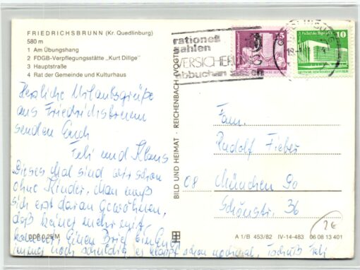 AK Postcard Ski, Friedrichsbrunn Harz Schilaufen Skiing – Bild 2