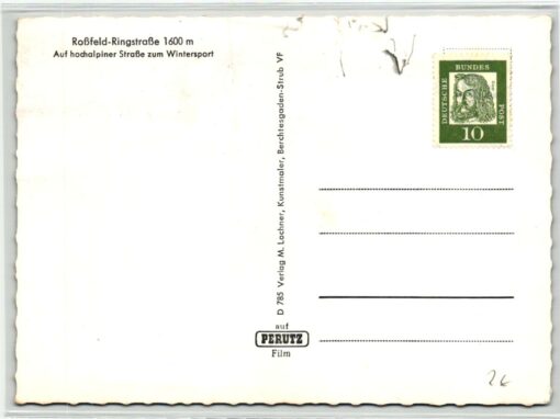 AK Postcard Ski, Oberahornalm Roßfeld Ringstraße Wintersport Skiing – Bild 2