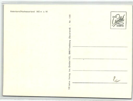 AK Postcard Ski, Astenturm Hochsauerland Asten Skiing – Bild 2