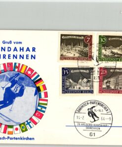 AK Postcard Ski, Garmisch Partenkirchen 29. Arlberg Kandahar Skirennen 1964