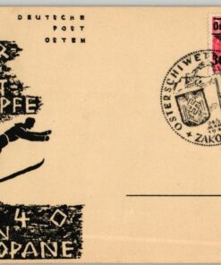 AK Postcard Ski, Öster. Schiwettkämpfe Zakopane 1940 Schispringen Alpin