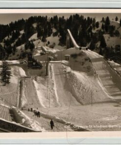 AK Postcard Skispringen, Garmisch Partenkirchen Olympia Skistadion MST 1953