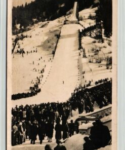 AK Postcard Skispringen, Garmisch Partenkirchen Olympia Skistadion 1951