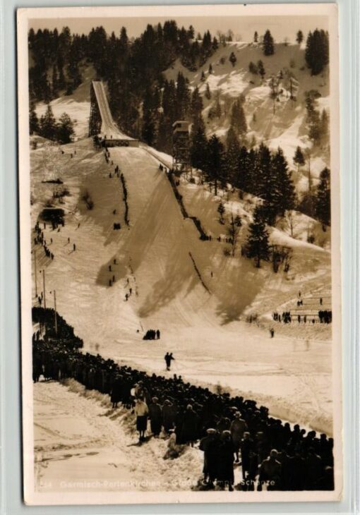 AK Postcard Skispringen, Garmisch Partenkirchen Olympia Skistadion Beckert