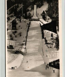AK Postcard Skispringen, Garmisch Partenkirchen Olympia Skistadion Olympiaschanze Huber 924