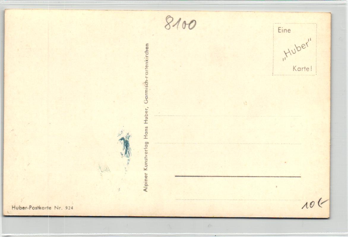 AK Postcard Skispringen, Garmisch Partenkirchen Olympia Skistadion Olympiaschanze Huber 924 – Bild 2